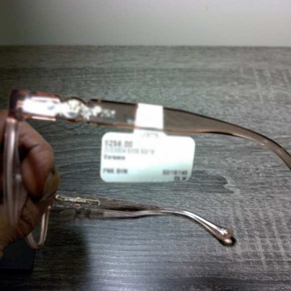 (SOLD!!!) Versace Pink Clear Women's Glasses (Brand New) - Picture 5 of 5